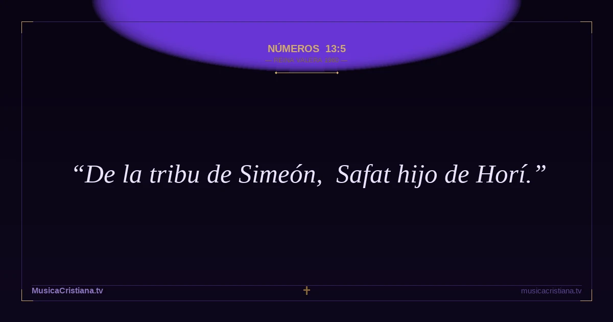 Números 13:5 — Biblia Reina Valera 1960 — MusicaCristiana.tv