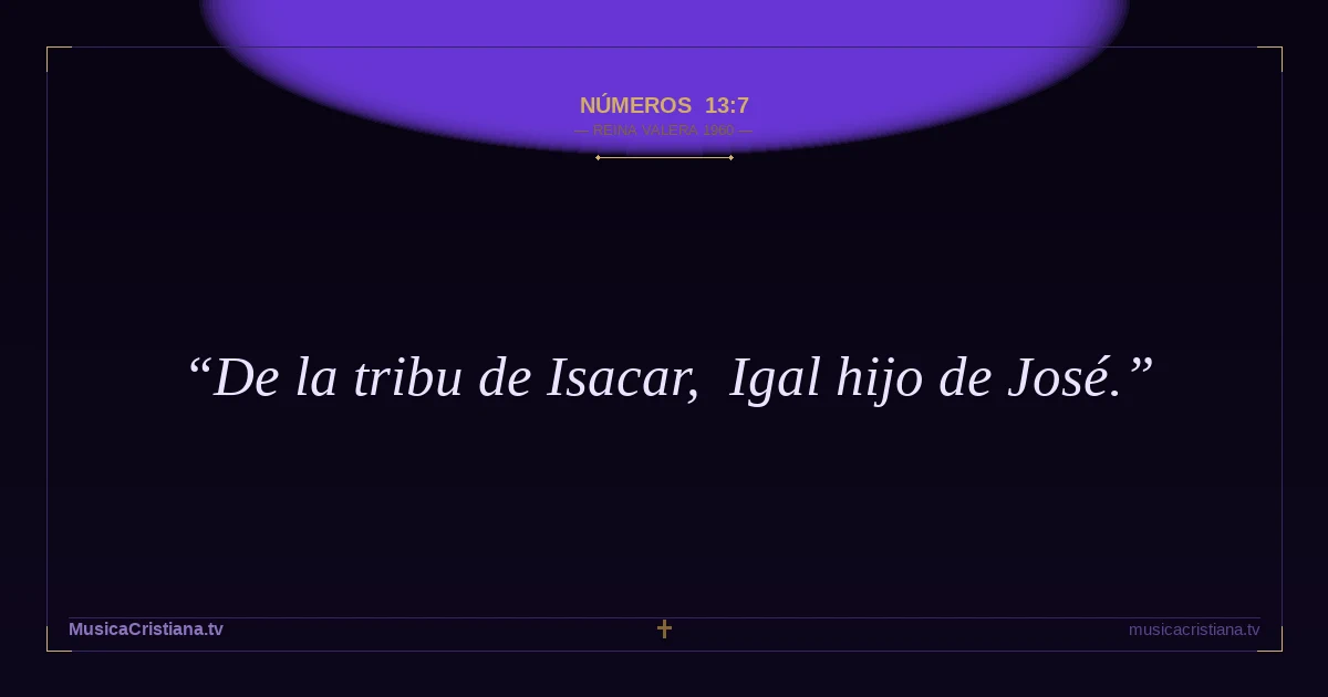 Números 13:7 — Biblia Reina Valera 1960 — MusicaCristiana.tv