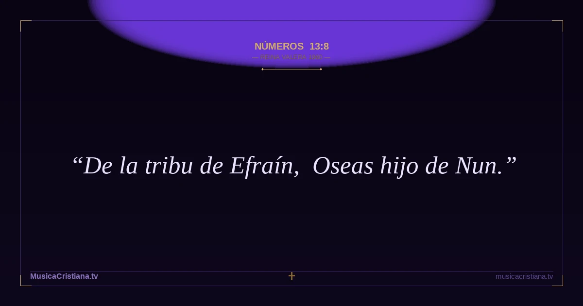 Números 13:8 — Biblia Reina Valera 1960 — MusicaCristiana.tv
