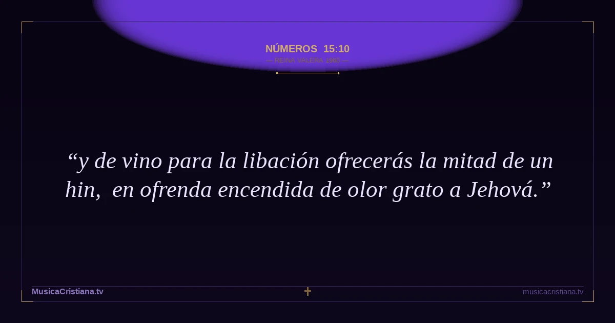Números 15:10 — Biblia Reina Valera 1960 — MusicaCristiana.tv