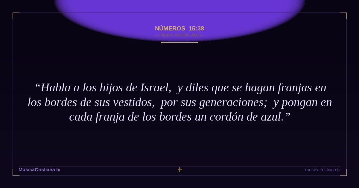 Números 15:38 — Biblia Reina Valera 1960 — MusicaCristiana.tv