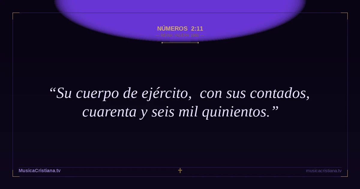 Números 2:11 — Biblia Reina Valera 1960 — MusicaCristiana.tv