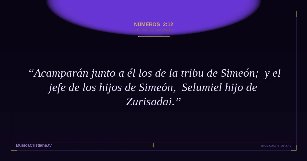 Números 2:12 — Biblia Reina Valera 1960 — MusicaCristiana.tv