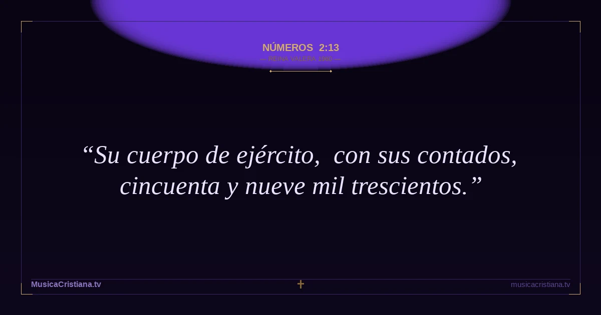 Números 2:13 — Biblia Reina Valera 1960 — MusicaCristiana.tv