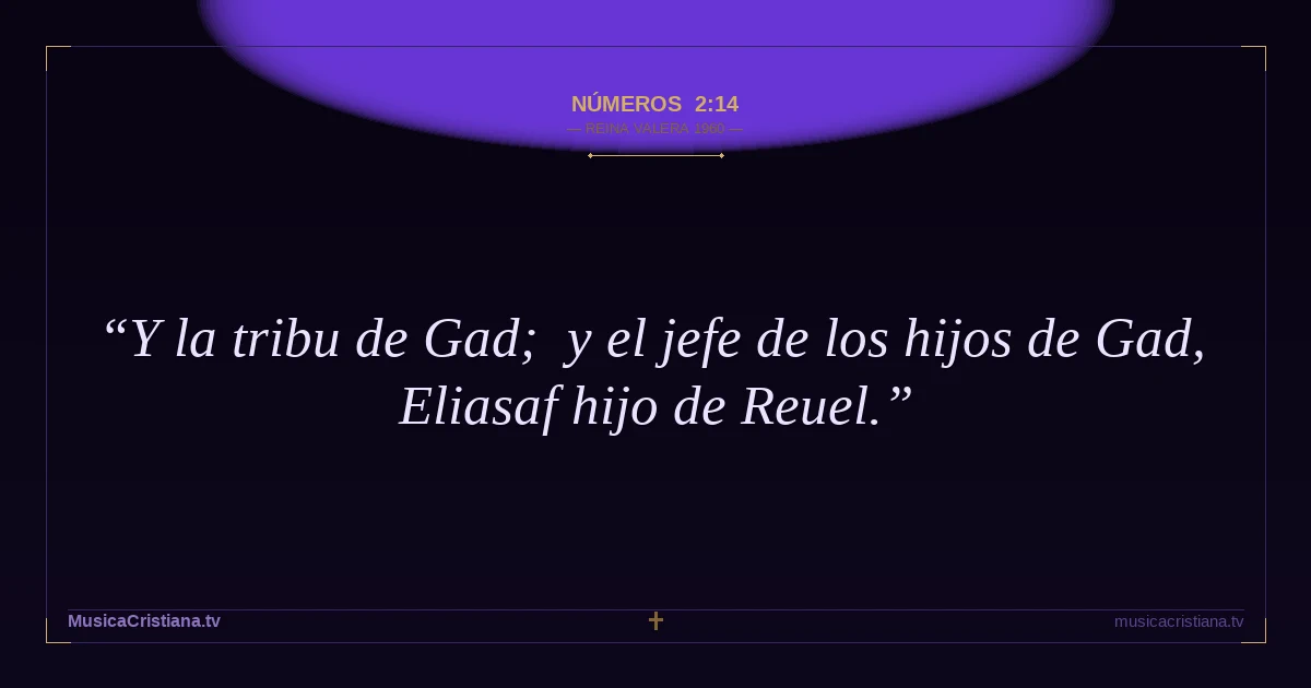 Números 2:14 — Biblia Reina Valera 1960 — MusicaCristiana.tv