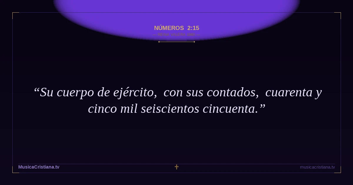 Números 2:15 — Biblia Reina Valera 1960 — MusicaCristiana.tv