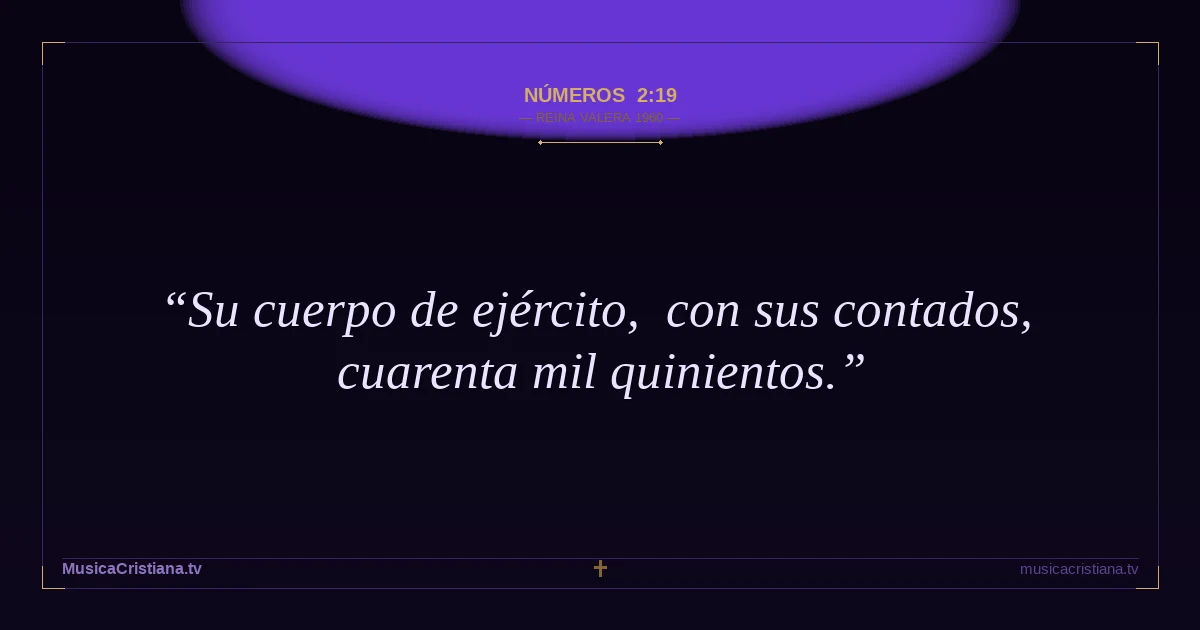 Números 2:19 — Biblia Reina Valera 1960 — MusicaCristiana.tv