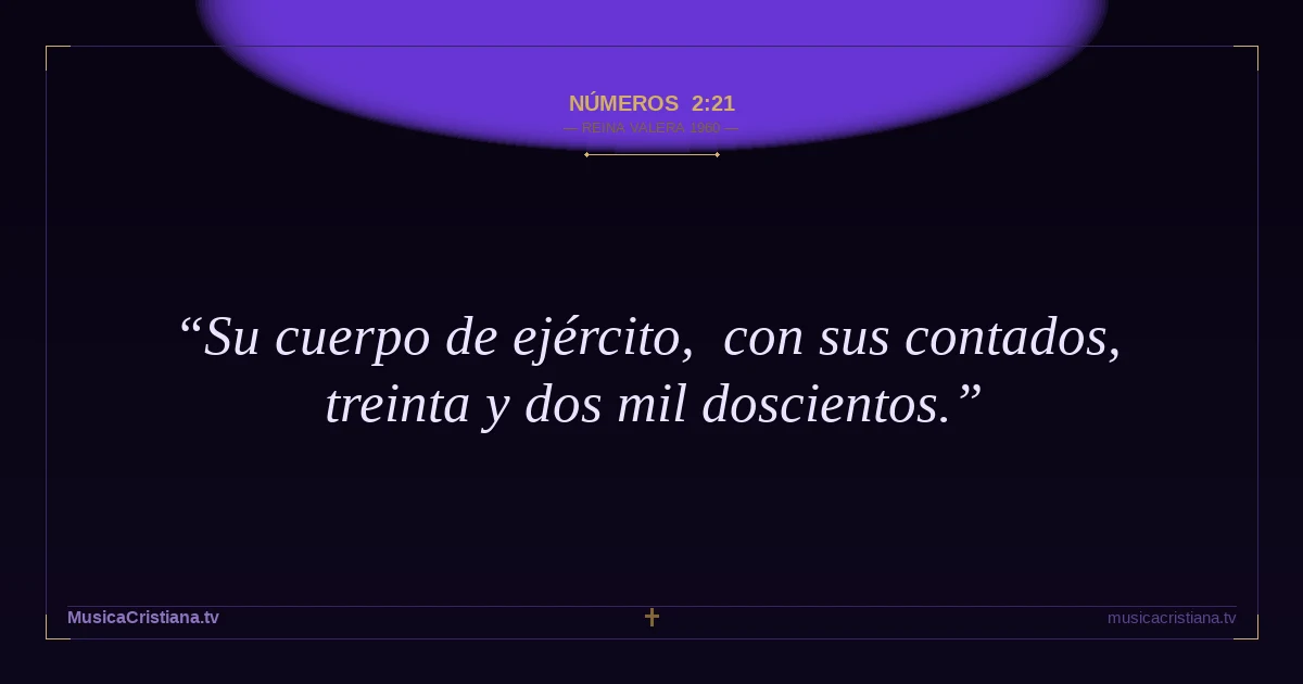 Números 2:21 — Biblia Reina Valera 1960 — MusicaCristiana.tv