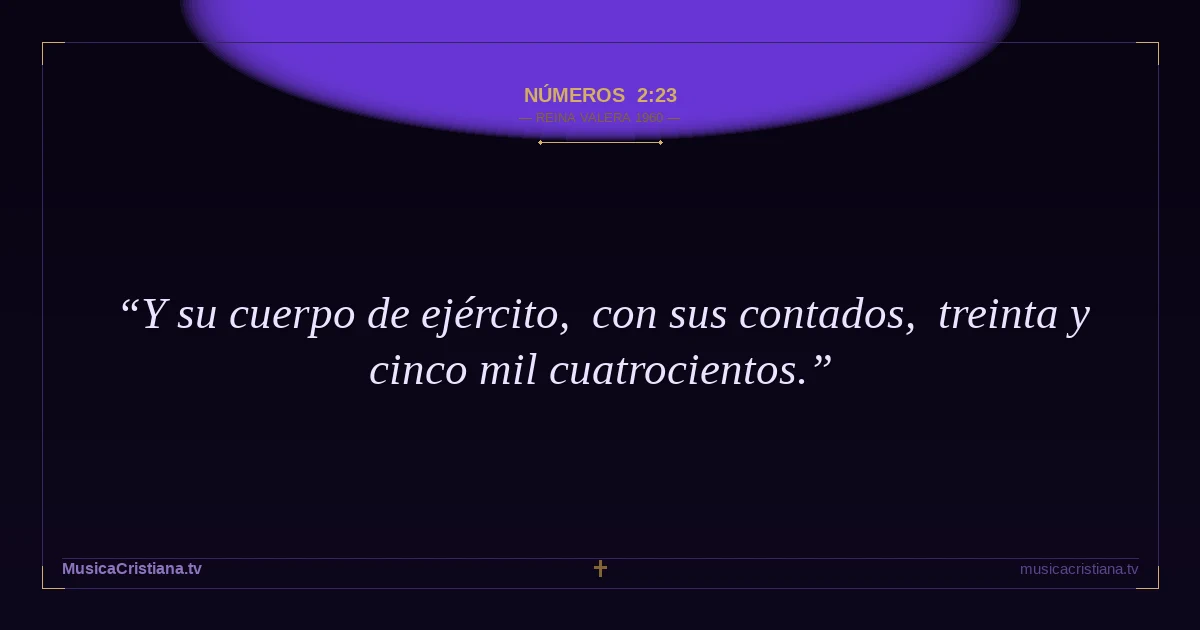 Números 2:23 — Biblia Reina Valera 1960 — MusicaCristiana.tv