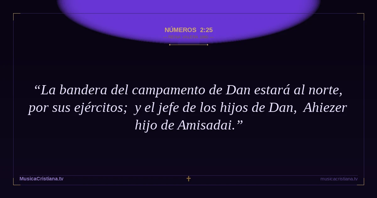 Números 2:25 — Biblia Reina Valera 1960 — MusicaCristiana.tv