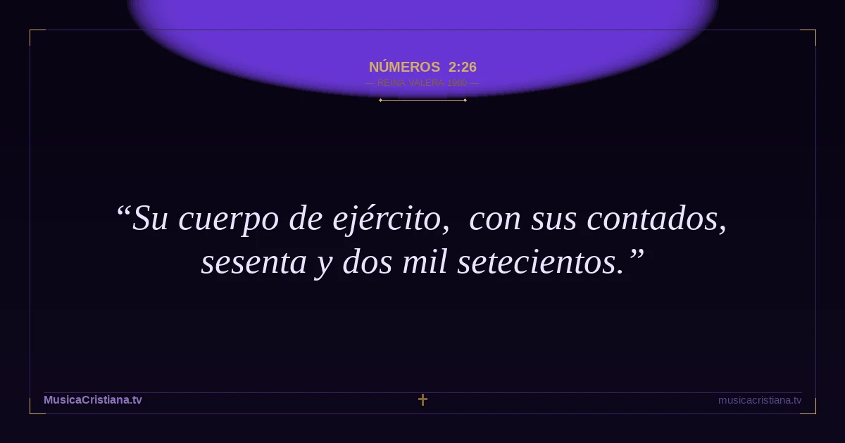 Números 2:26 — Biblia Reina Valera 1960 — MusicaCristiana.tv
