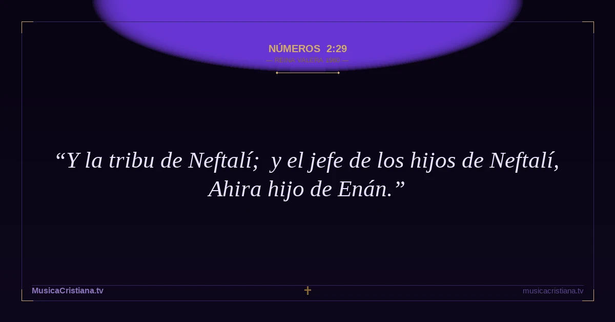 Números 2:29 — Biblia Reina Valera 1960 — MusicaCristiana.tv