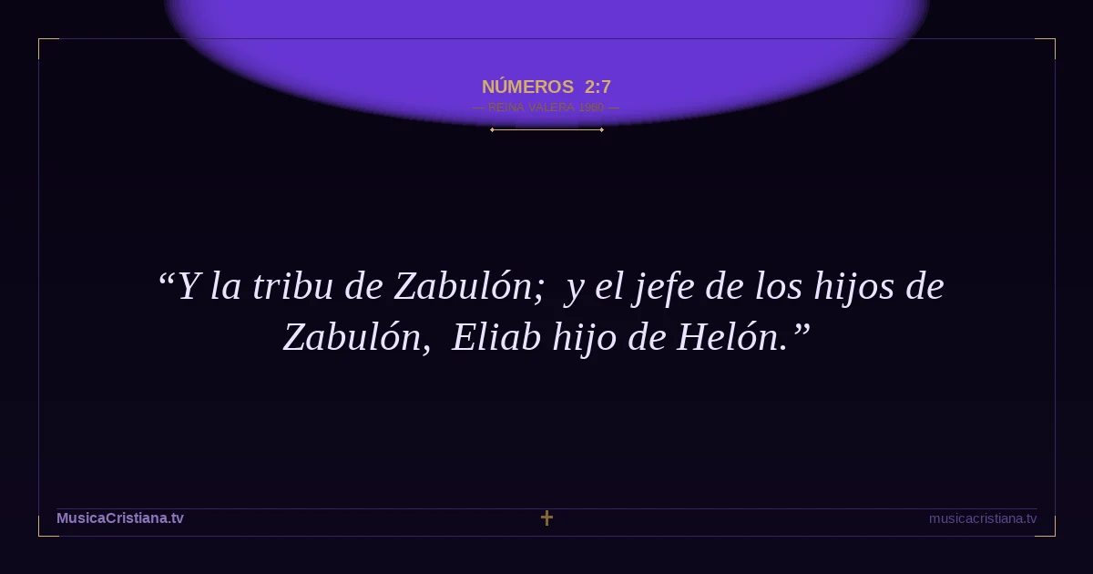 Números 2:7 — Biblia Reina Valera 1960 — MusicaCristiana.tv