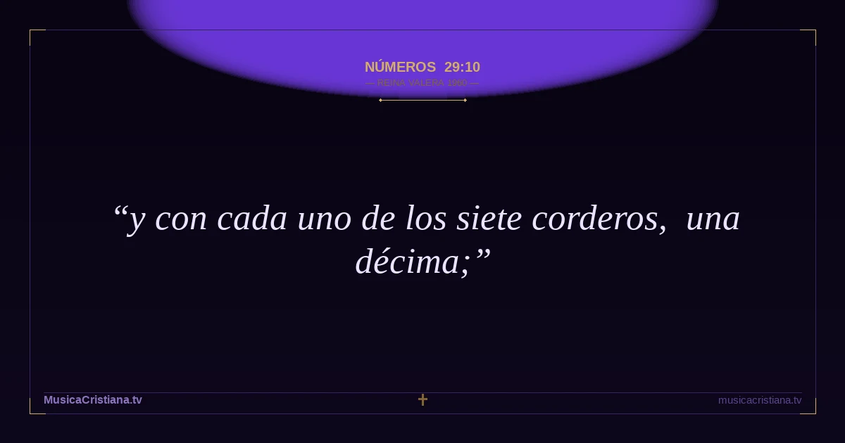 Números 29:10 — Biblia Reina Valera 1960 — MusicaCristiana.tv
