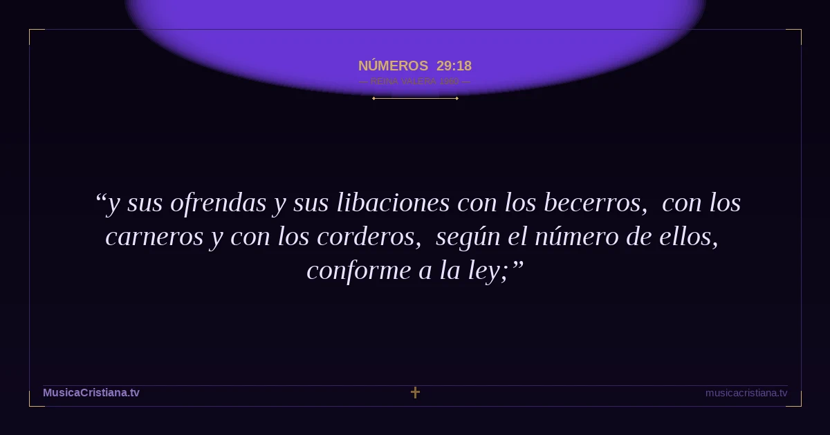 Números 29:18 — Biblia Reina Valera 1960 — MusicaCristiana.tv