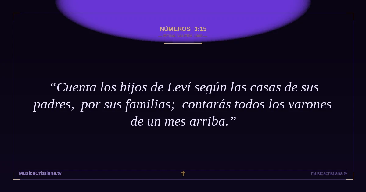 Números 3:15 — Biblia Reina Valera 1960 — MusicaCristiana.tv