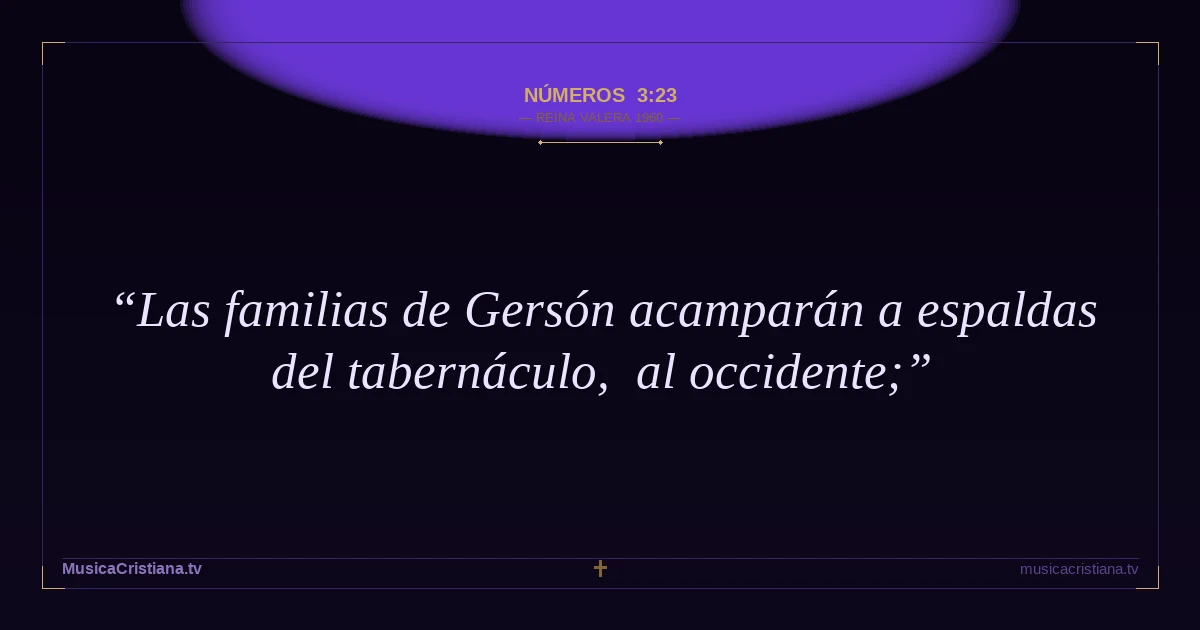 Números 3:23 — Biblia Reina Valera 1960 — MusicaCristiana.tv