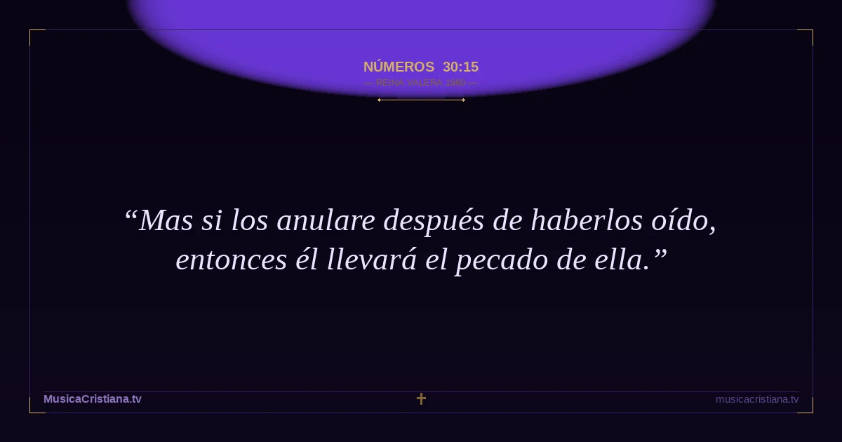 Números 30:15 — Biblia Reina Valera 1960 — MusicaCristiana.tv