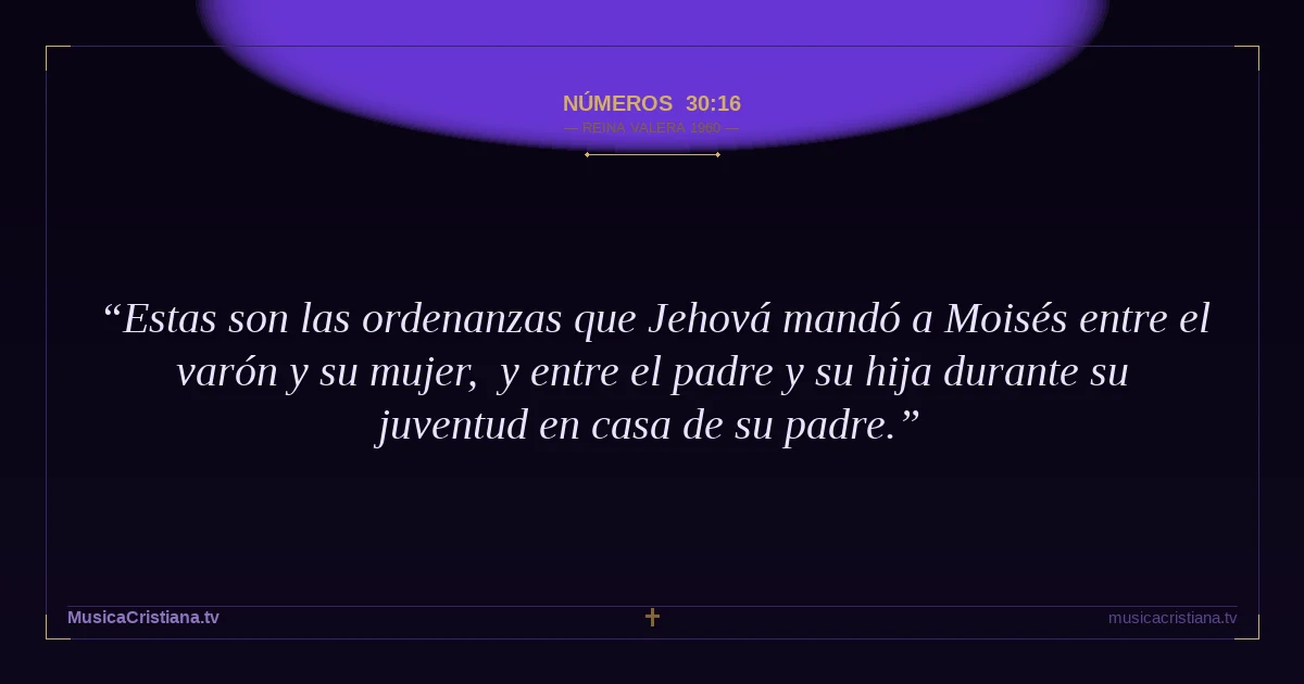 Números 30:16 — Biblia Reina Valera 1960 — MusicaCristiana.tv