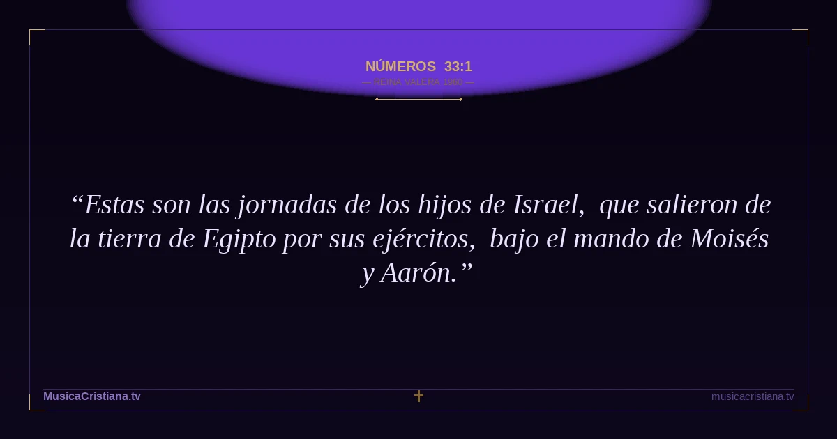 Números 33:1 — Biblia Reina Valera 1960 — MusicaCristiana.tv