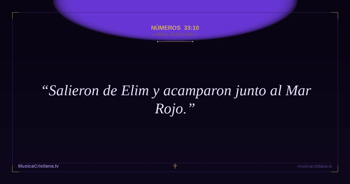 Números 33:10 — Biblia Reina Valera 1960 — MusicaCristiana.tv
