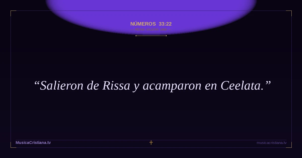 Números 33:22 — Biblia Reina Valera 1960 — MusicaCristiana.tv