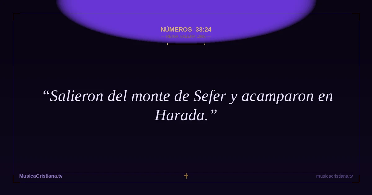 Números 33:24 — Biblia Reina Valera 1960 — MusicaCristiana.tv