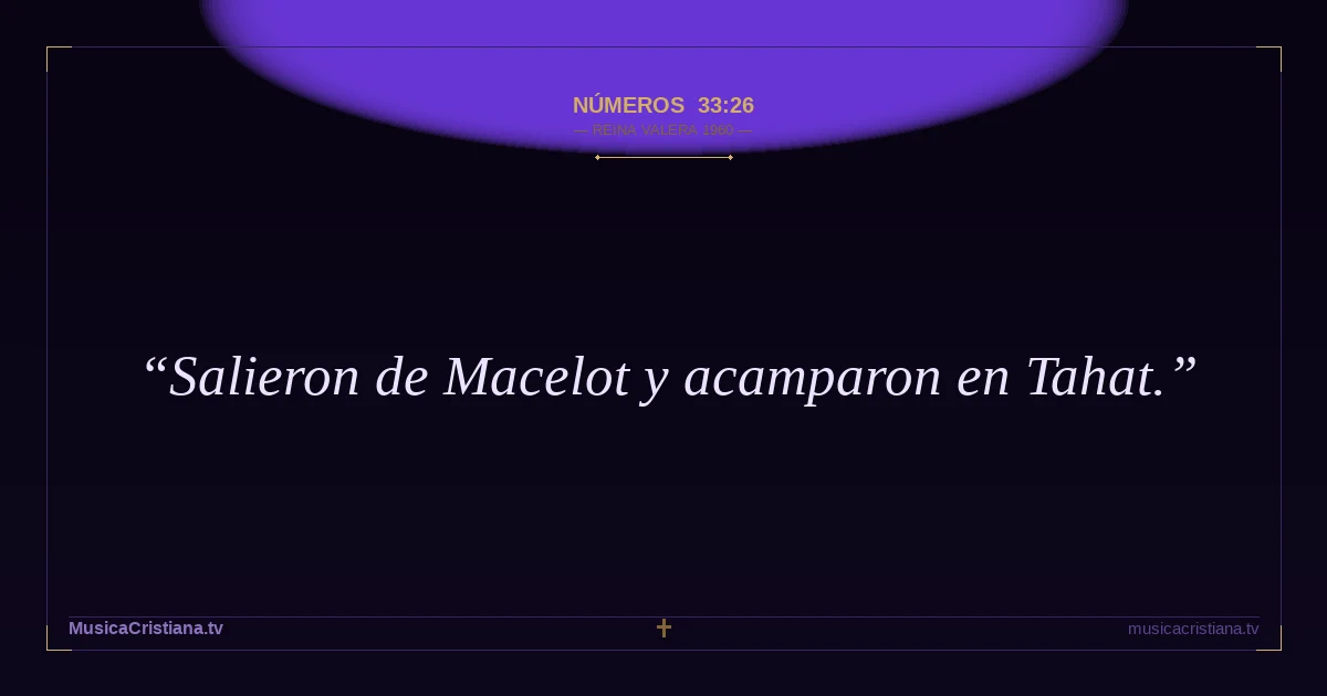 Números 33:26 — Biblia Reina Valera 1960 — MusicaCristiana.tv