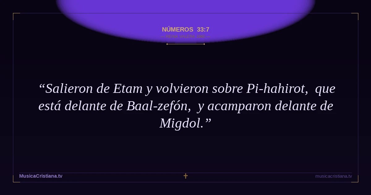 Números 33:7 — Biblia Reina Valera 1960 — MusicaCristiana.tv