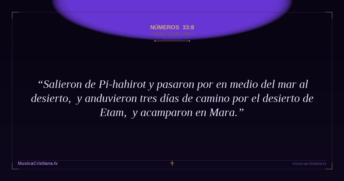 Números 33:8 — Biblia Reina Valera 1960 — MusicaCristiana.tv