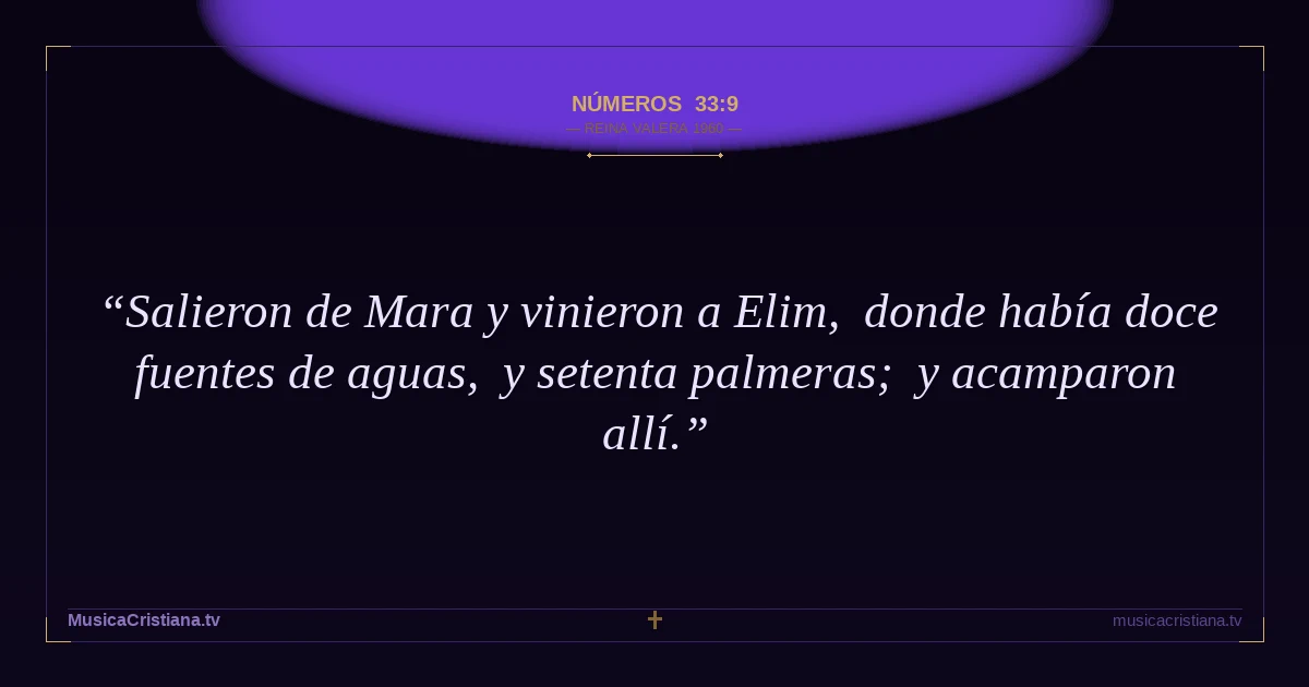 Números 33:9 — Biblia Reina Valera 1960 — MusicaCristiana.tv