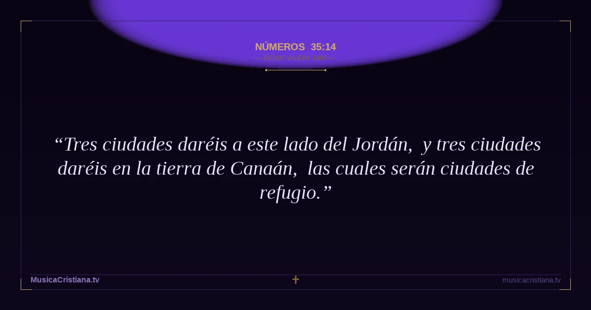 Números 35:14 — Biblia Reina Valera 1960 — MusicaCristiana.tv