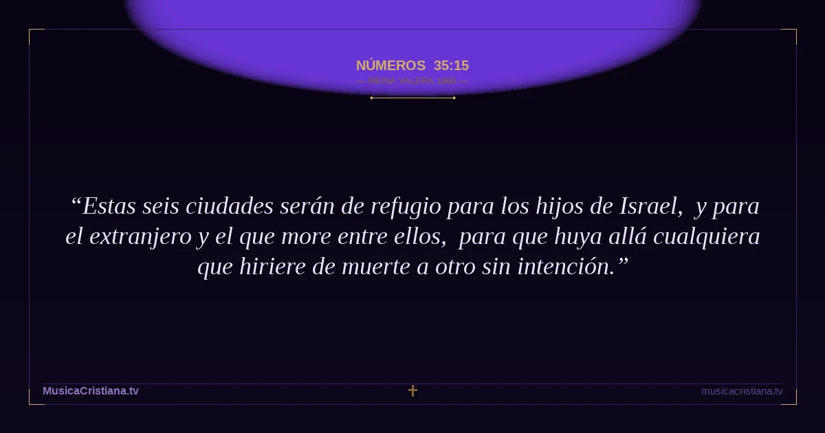 Números 35:15 — Biblia Reina Valera 1960 — MusicaCristiana.tv