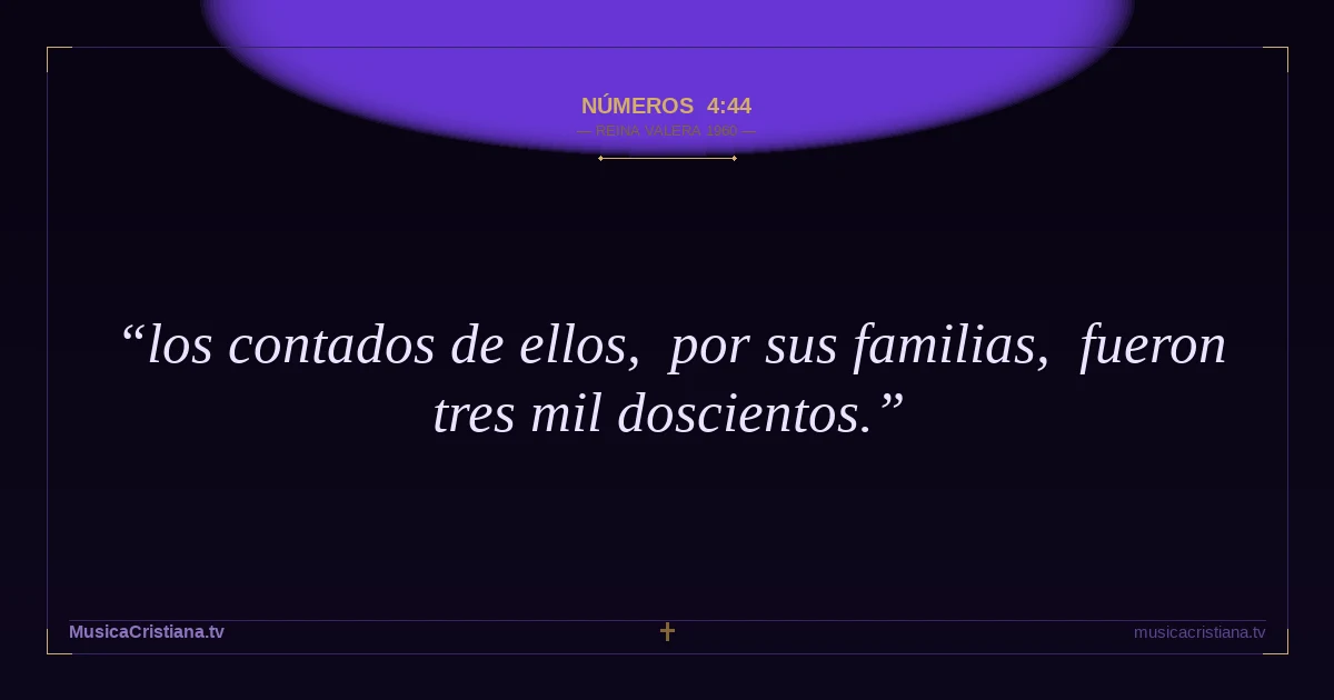 Números 4:44 — Biblia Reina Valera 1960 — MusicaCristiana.tv