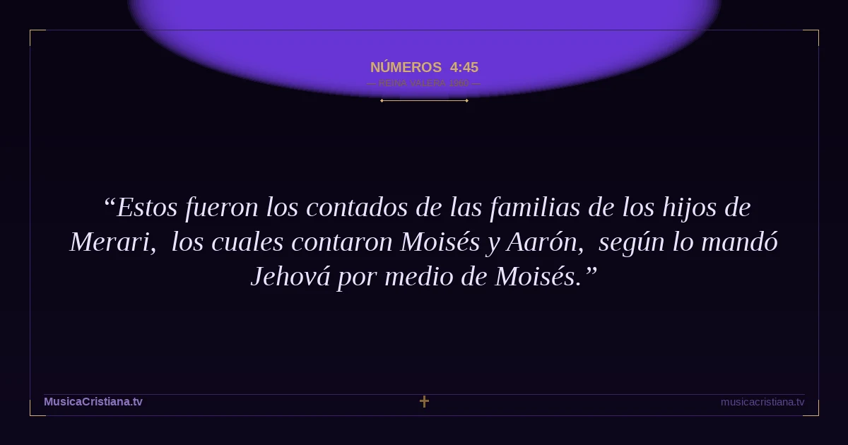 Números 4:45 — Biblia Reina Valera 1960 — MusicaCristiana.tv
