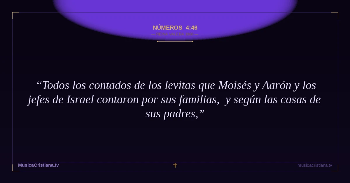 Números 4:46 — Biblia Reina Valera 1960 — MusicaCristiana.tv