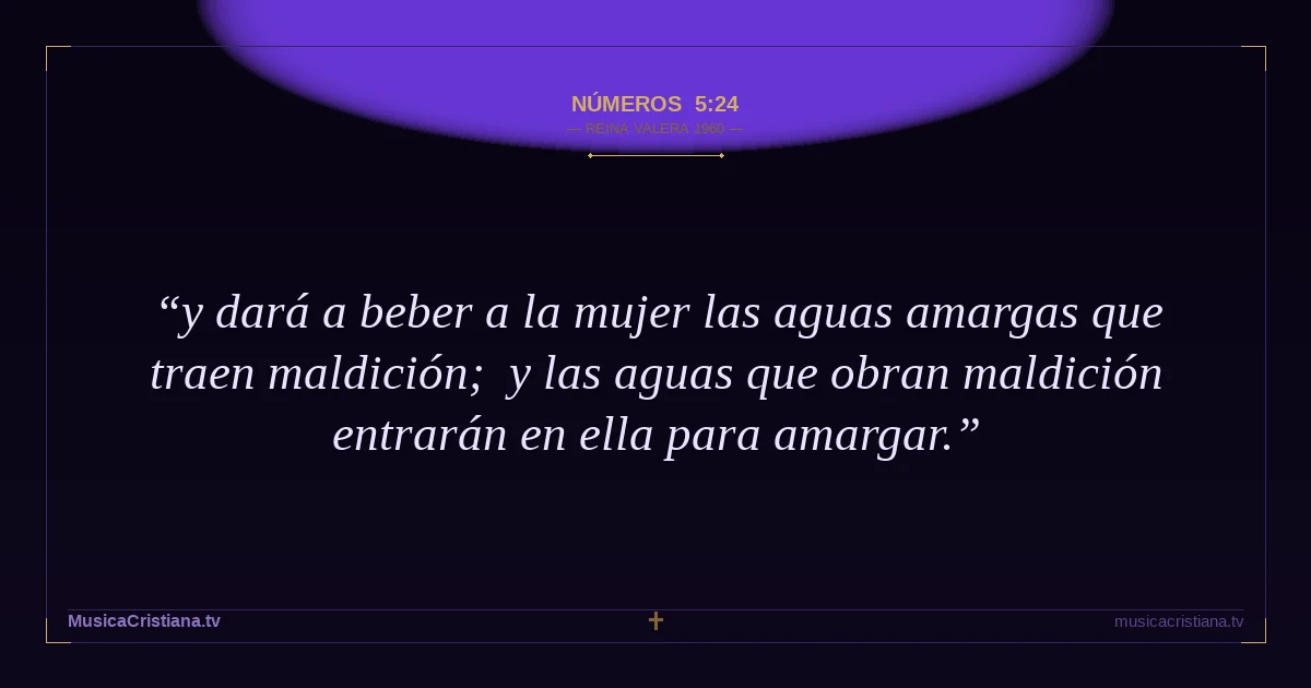 Números 5:24 — Biblia Reina Valera 1960 — MusicaCristiana.tv