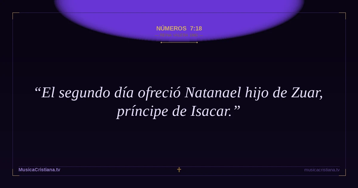 Números 7:18 — Biblia Reina Valera 1960 — MusicaCristiana.tv