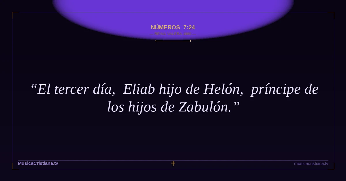 Números 7:24 — Biblia Reina Valera 1960 — MusicaCristiana.tv