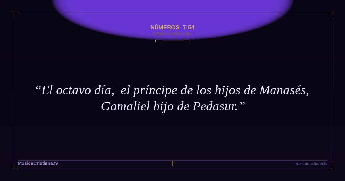 Números 7:54 — Biblia Reina Valera 1960 — MusicaCristiana.tv