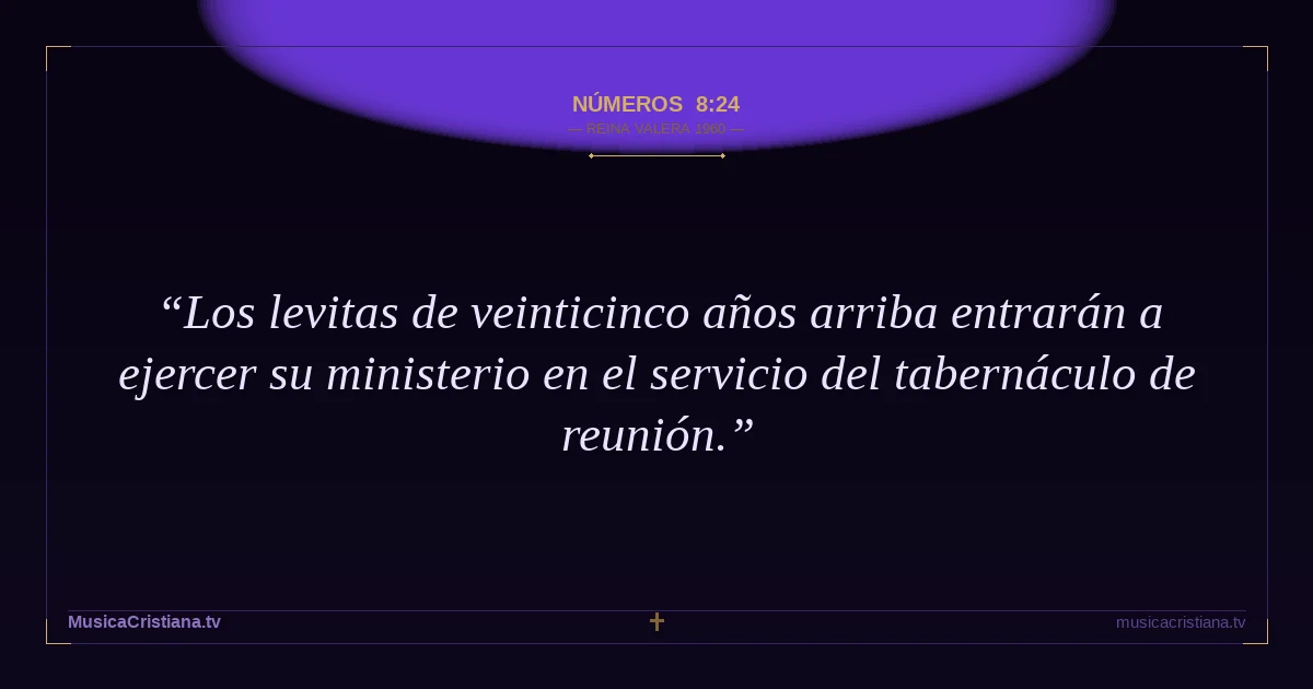 Números 8:24 — Biblia Reina Valera 1960 — MusicaCristiana.tv