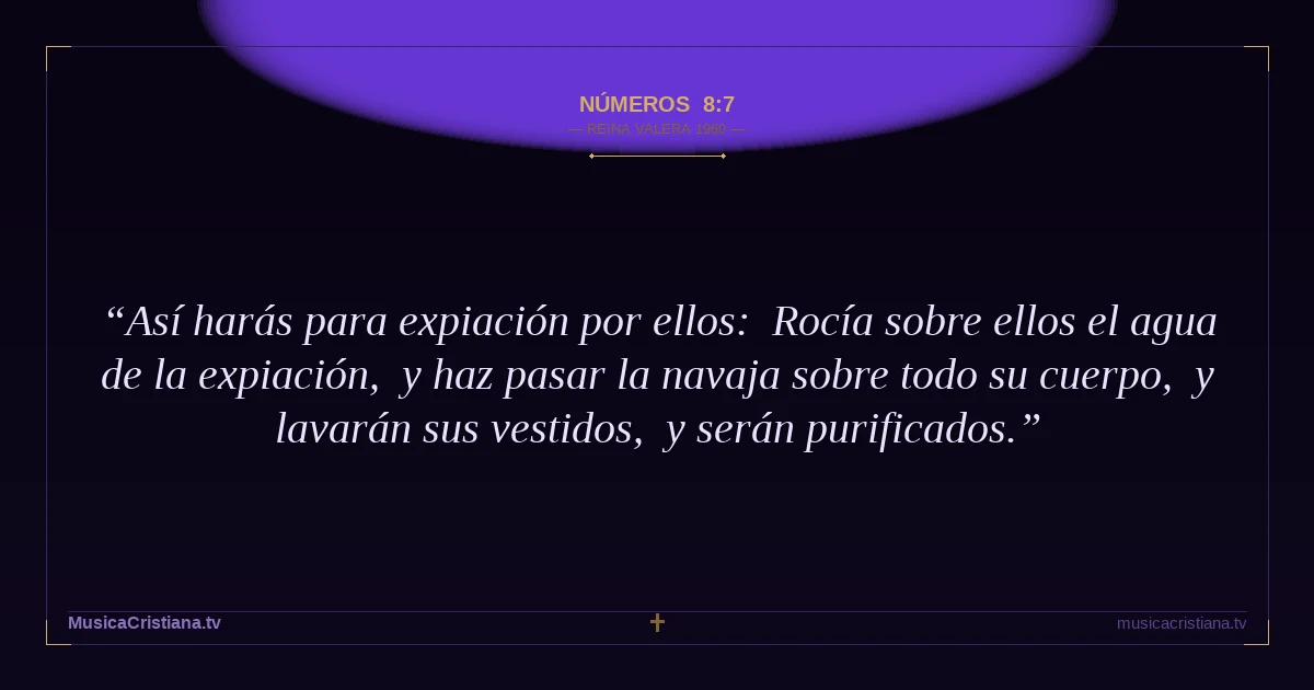 Números 8:7 — Biblia Reina Valera 1960 — MusicaCristiana.tv