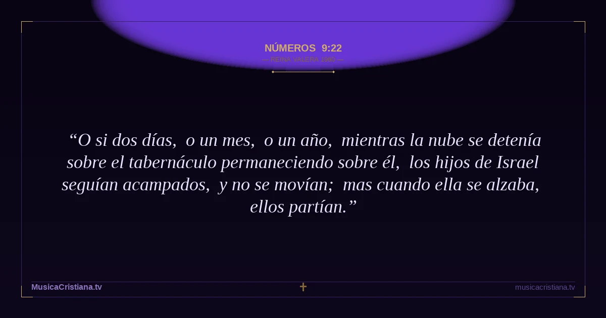 Números 9:22 — Biblia Reina Valera 1960 — MusicaCristiana.tv