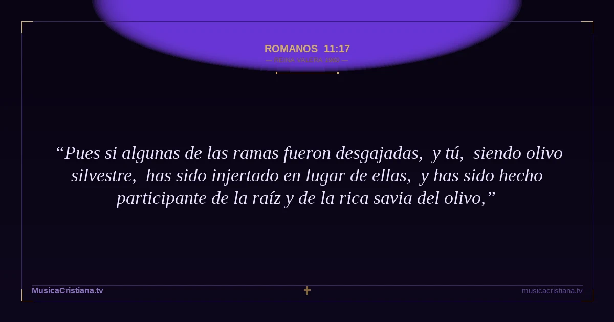 Romanos 11:17 — Biblia Reina Valera 1960 — MusicaCristiana.tv