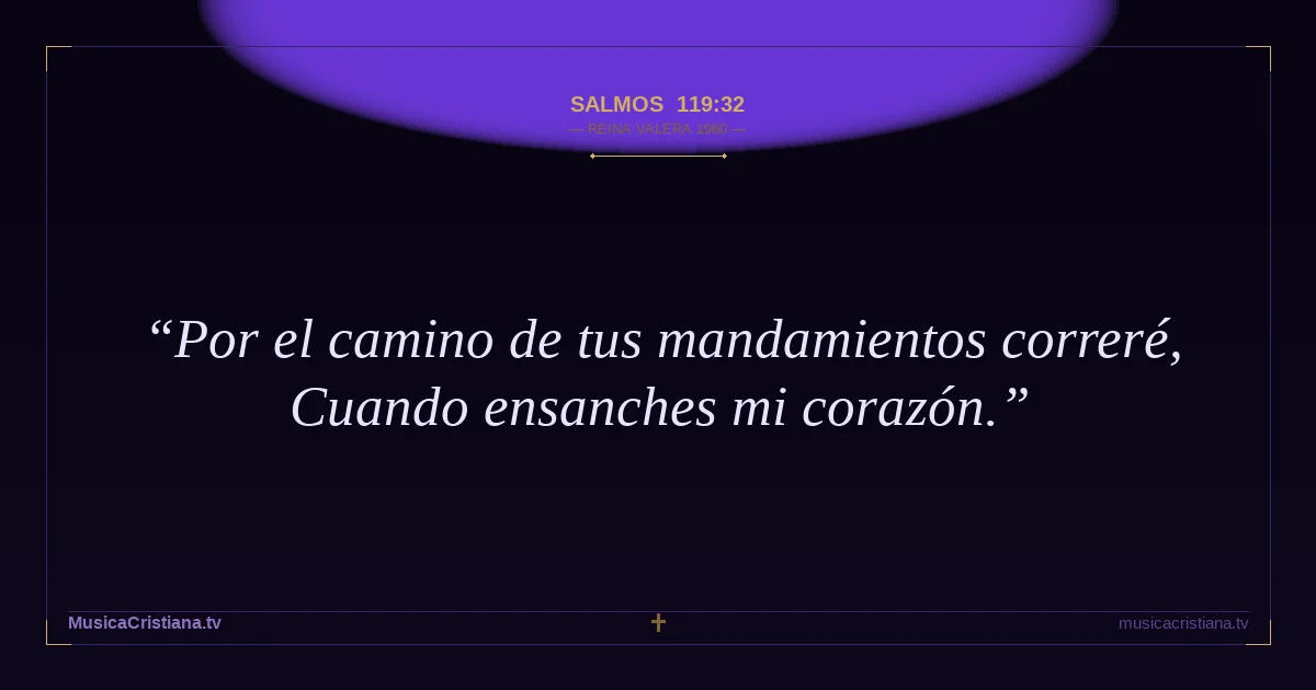 Salmos 119:32 — Biblia Reina Valera 1960 — MusicaCristiana.tv