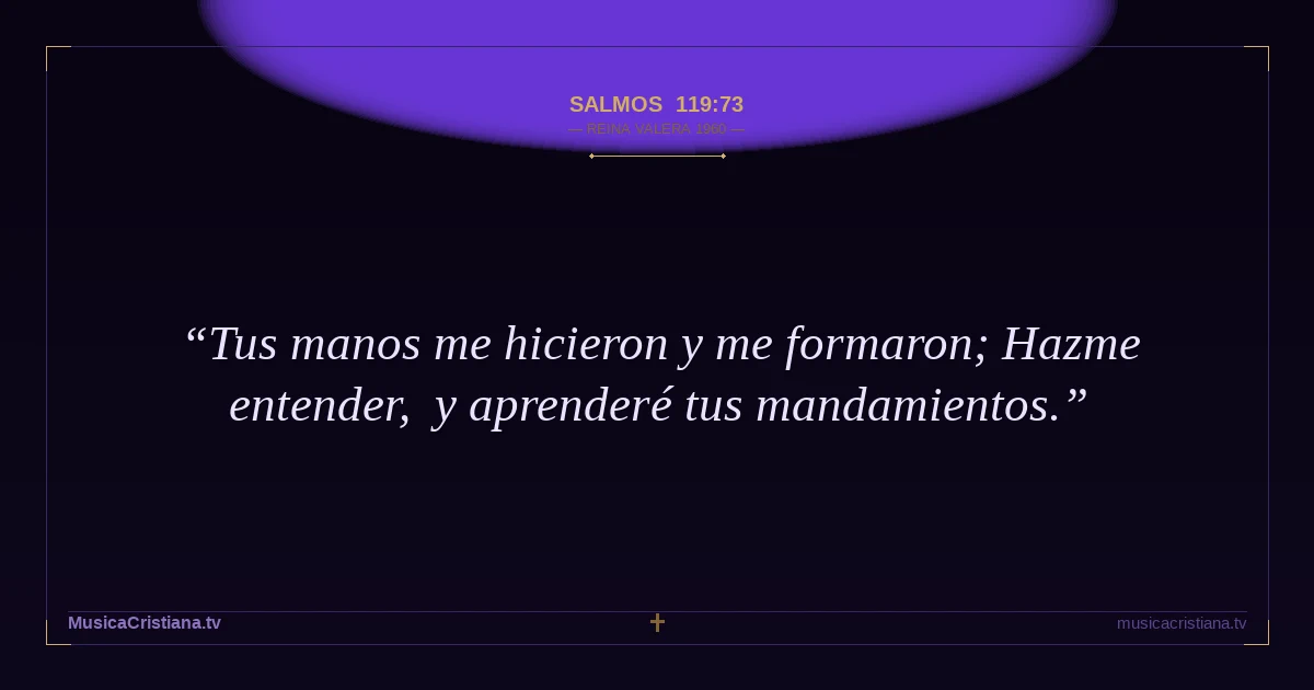 Salmos 119:73 — Biblia Reina Valera 1960 — MusicaCristiana.tv