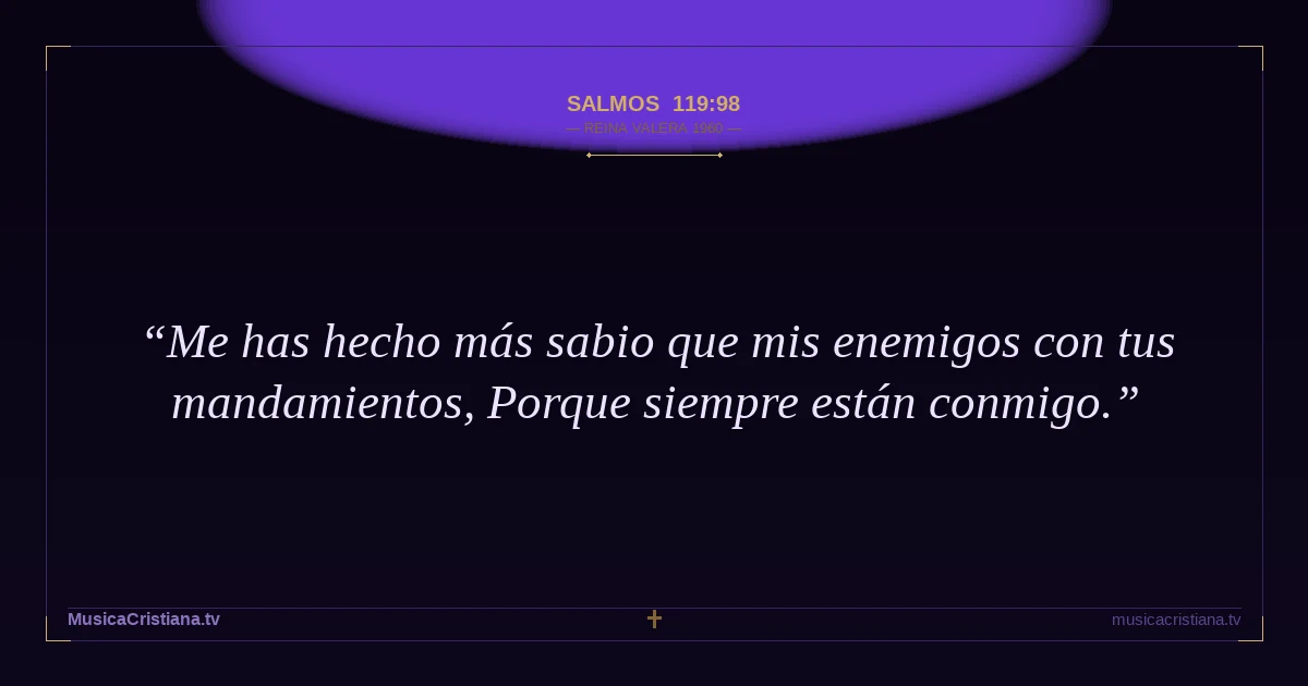 Salmos 119:98 — Biblia Reina Valera 1960 — MusicaCristiana.tv