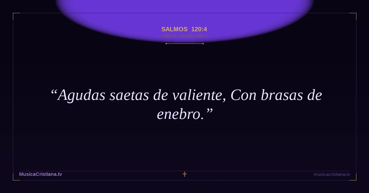 Salmos 120:4 — Biblia Reina Valera 1960 — MusicaCristiana.tv