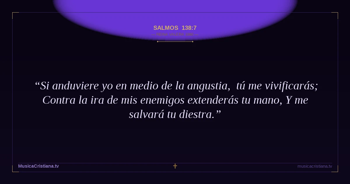 Salmos 138:7 — Biblia Reina Valera 1960 — MusicaCristiana.tv