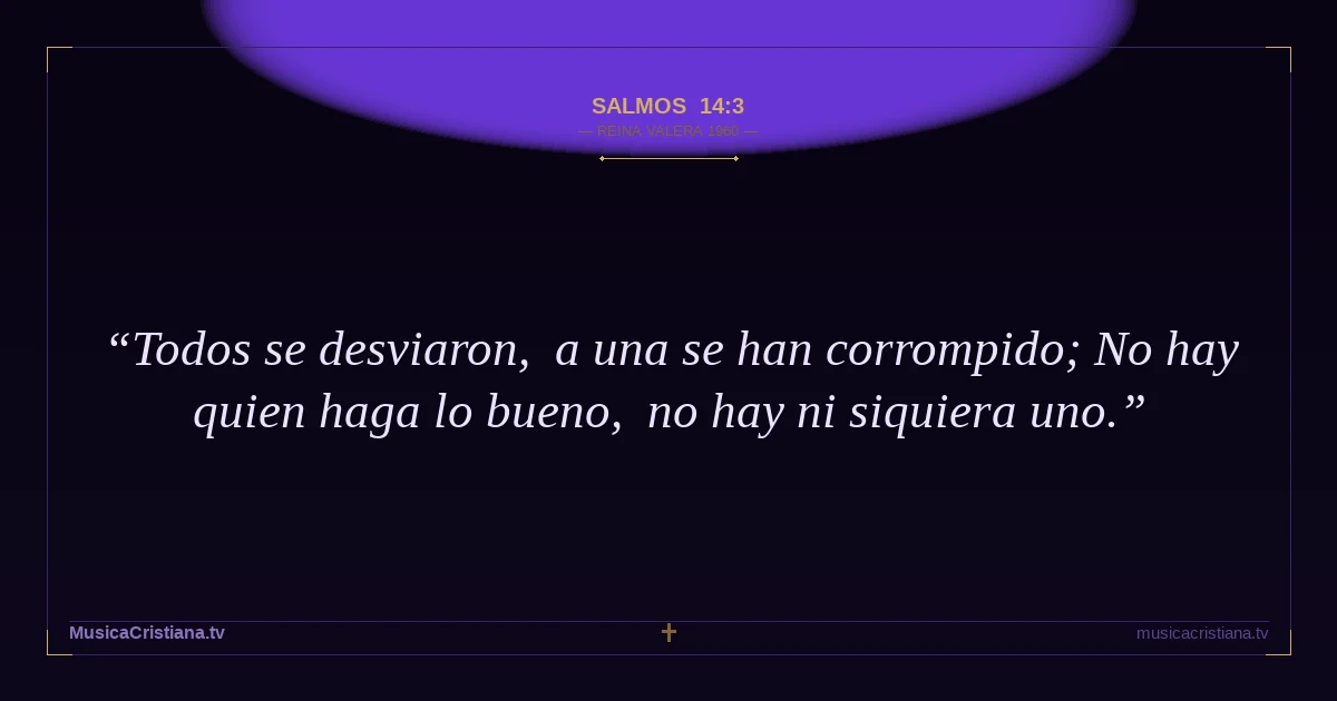 Salmos 14:3 — Biblia Reina Valera 1960 — MusicaCristiana.tv